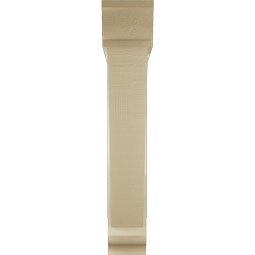 Ekena Millwork - BKTUR0554X32X32TRA01RCPR - Timberthane Faux Wood Traditional Style Bracket w/ Offset Brace, Traditional Ends, 5 1/2"W x 32"D x 32"H, Primed Tan