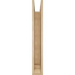 Ekena Millwork - BKTUR0554X32X38TRA01RCPR - Timberthane Faux Wood Traditional Style Bracket w/ Offset Brace, Traditional Ends, 5 1/2"W x 32"D x 38"H, Primed Tan