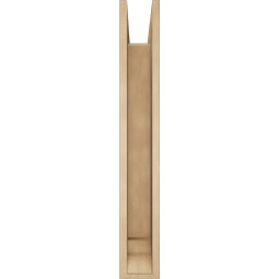 Ekena Millwork - BKTUR0554X34X38TRA01RCPR - Timberthane Faux Wood Traditional Style Bracket w/ Offset Brace, Traditional Ends, 5 1/2"W x 34"D x 38"H, Primed Tan