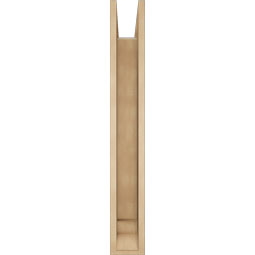 Ekena Millwork - BKTUR0554X34X40TRA01RCPR - Timberthane Faux Wood Traditional Style Bracket w/ Offset Brace, Traditional Ends, 5 1/2"W x 34"D x 40"H, Primed Tan