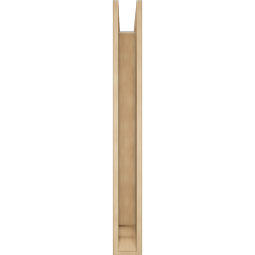 Ekena Millwork - BKTUR0554X36X48TRA01RCPR - Timberthane Faux Wood Traditional Style Bracket w/ Offset Brace, Traditional Ends, 5 1/2"W x 36"D x 48"H, Primed Tan