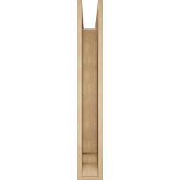Ekena Millwork - BKTUR0554X38X38TRA01RCPR - Timberthane Faux Wood Traditional Style Bracket w/ Offset Brace, Traditional Ends, 5 1/2"W x 38"D x 38"H, Primed Tan