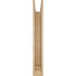 Ekena Millwork - BKTUR0554X40X40TRA01RCPR - Timberthane Faux Wood Traditional Style Bracket w/ Offset Brace, Traditional Ends, 5 1/2"W x 40"D x 40"H, Primed Tan