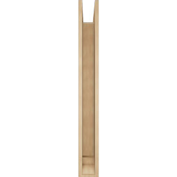 Ekena Millwork - BKTUR0554X42X48TRA01RCPR - Timberthane Faux Wood Traditional Style Bracket w/ Offset Brace, Traditional Ends, 5 1/2"W x 42"D x 48"H, Primed Tan