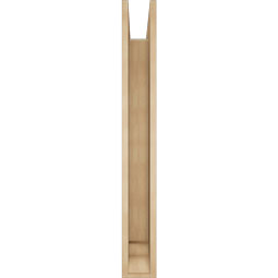 Ekena Millwork - BKTUR0554X44X44TRA01RCPR - Timberthane Faux Wood Traditional Style Bracket w/ Offset Brace, Traditional Ends, 5 1/2"W x 44"D x 44"H, Primed Tan