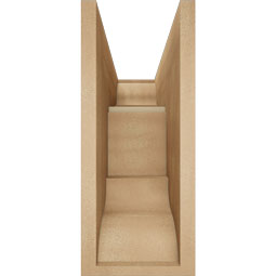 Ekena Millwork - BKTUR0756X18X18TRA01RCPR - Timberthane Faux Wood Traditional Style Bracket w/ Offset Brace, Traditional Ends, 7 1/2"W x 18"D x 18"H, Primed Tan