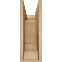 Ekena Millwork - BKTUR0756X18X22TRA01RCPR - Timberthane Faux Wood Traditional Style Bracket w/ Offset Brace, Traditional Ends, 7 1/2"W x 18"D x 22"H, Primed Tan