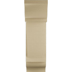 Ekena Millwork - BKTUR0756X18X26TRA01RCPR - Timberthane Faux Wood Traditional Style Bracket w/ Offset Brace, Traditional Ends, 7 1/2"W x 18"D x 26"H, Primed Tan
