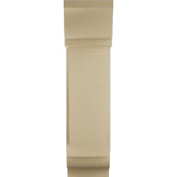 Ekena Millwork - BKTUR0756X18X30TRA01RCPR - Timberthane Faux Wood Traditional Style Bracket w/ Offset Brace, Traditional Ends, 7 1/2"W x 18"D x 30"H, Primed Tan