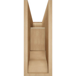 Ekena Millwork - BKTUR0756X20X20TRA01RCPR - Timberthane Faux Wood Traditional Style Bracket w/ Offset Brace, Traditional Ends, 7 1/2"W x 20"D x 20"H, Primed Tan