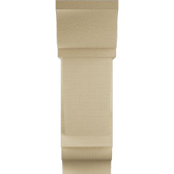 Ekena Millwork - BKTUR0756X20X24TRA01RCPR - Timberthane Faux Wood Traditional Style Bracket w/ Offset Brace, Traditional Ends, 7 1/2"W x 20"D x 24"H, Primed Tan