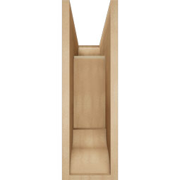 Ekena Millwork - BKTUR0756X20X24TRA01RCPR - Timberthane Faux Wood Traditional Style Bracket w/ Offset Brace, Traditional Ends, 7 1/2"W x 20"D x 24"H, Primed Tan
