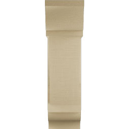 Ekena Millwork - BKTUR0756X20X28TRA01RCPR - Timberthane Faux Wood Traditional Style Bracket w/ Offset Brace, Traditional Ends, 7 1/2"W x 20"D x 28"H, Primed Tan