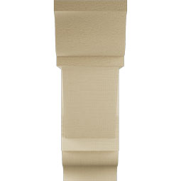 Ekena Millwork - BKTUR0756X22X22TRA01RCPR - Timberthane Faux Wood Traditional Style Bracket w/ Offset Brace, Traditional Ends, 7 1/2"W x 22"D x 22"H, Primed Tan