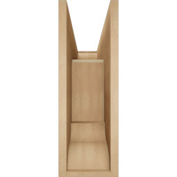 Ekena Millwork - BKTUR0756X22X22TRA01RCPR - Timberthane Faux Wood Traditional Style Bracket w/ Offset Brace, Traditional Ends, 7 1/2"W x 22"D x 22"H, Primed Tan