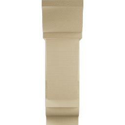 Ekena Millwork - BKTUR0756X22X26TRA01RCPR - Timberthane Faux Wood Traditional Style Bracket w/ Offset Brace, Traditional Ends, 7 1/2"W x 22"D x 26"H, Primed Tan