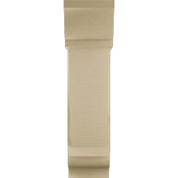 Ekena Millwork - BKTUR0756X22X30TRA01RCPR - Timberthane Faux Wood Traditional Style Bracket w/ Offset Brace, Traditional Ends, 7 1/2"W x 22"D x 30"H, Primed Tan