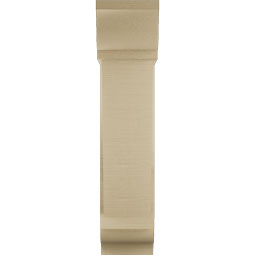 Ekena Millwork - BKTUR0756X22X34TRA01RCPR - Timberthane Faux Wood Traditional Style Bracket w/ Offset Brace, Traditional Ends, 7 1/2"W x 22"D x 34"H, Primed Tan