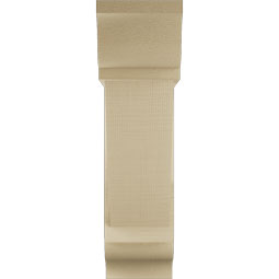 Ekena Millwork - BKTUR0756X24X28TRA01RCPR - Timberthane Faux Wood Traditional Style Bracket w/ Offset Brace, Traditional Ends, 7 1/2"W x 24"D x 28"H, Primed Tan