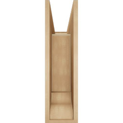 Ekena Millwork - BKTUR0756X24X28TRA01RCPR - Timberthane Faux Wood Traditional Style Bracket w/ Offset Brace, Traditional Ends, 7 1/2"W x 24"D x 28"H, Primed Tan