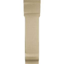 Ekena Millwork - BKTUR0756X24X32TRA01RCPR - Timberthane Faux Wood Traditional Style Bracket w/ Offset Brace, Traditional Ends, 7 1/2"W x 24"D x 32"H, Primed Tan