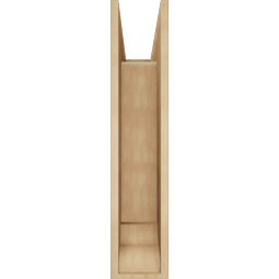 Ekena Millwork - BKTUR0756X24X36TRA01RCPR - Timberthane Faux Wood Traditional Style Bracket w/ Offset Brace, Traditional Ends, 7 1/2"W x 24"D x 36"H, Primed Tan