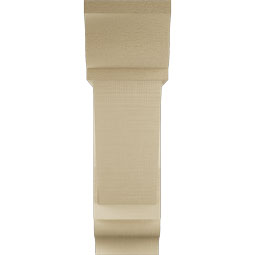 Ekena Millwork - BKTUR0756X26X26TRA01RCPR - Timberthane Faux Wood Traditional Style Bracket w/ Offset Brace, Traditional Ends, 7 1/2"W x 26"D x 26"H, Primed Tan