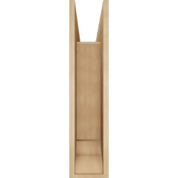 Ekena Millwork - BKTUR0756X26X34TRA01RCPR - Timberthane Faux Wood Traditional Style Bracket w/ Offset Brace, Traditional Ends, 7 1/2"W x 26"D x 34"H, Primed Tan