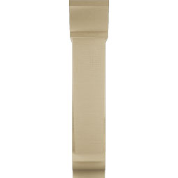 Ekena Millwork - BKTUR0756X26X38TRA01RCPR - Timberthane Faux Wood Traditional Style Bracket w/ Offset Brace, Traditional Ends, 7 1/2"W x 26"D x 38"H, Primed Tan