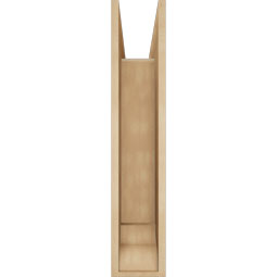 Ekena Millwork - BKTUR0756X26X38TRA01RCPR - Timberthane Faux Wood Traditional Style Bracket w/ Offset Brace, Traditional Ends, 7 1/2"W x 26"D x 38"H, Primed Tan