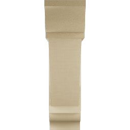 Ekena Millwork - BKTUR0756X28X28TRA01RCPR - Timberthane Faux Wood Traditional Style Bracket w/ Offset Brace, Traditional Ends, 7 1/2"W x 28"D x 28"H, Primed Tan