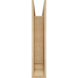 Ekena Millwork - BKTUR0756X28X40TRA01RCPR - Timberthane Faux Wood Traditional Style Bracket w/ Offset Brace, Traditional Ends, 7 1/2"W x 28"D x 40"H, Primed Tan