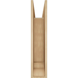 Ekena Millwork - BKTUR0756X30X36TRA01RCPR - Timberthane Faux Wood Traditional Style Bracket w/ Offset Brace, Traditional Ends, 7 1/2"W x 30"D x 36"H, Primed Tan