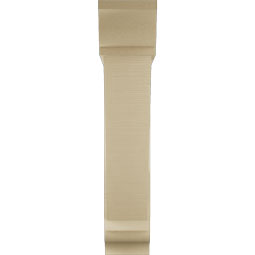 Ekena Millwork - BKTUR0756X34X38TRA01RCPR - Timberthane Faux Wood Traditional Style Bracket w/ Offset Brace, Traditional Ends, 7 1/2"W x 34"D x 38"H, Primed Tan