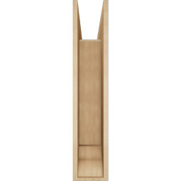 Ekena Millwork - BKTUR0756X34X38TRA01RCPR - Timberthane Faux Wood Traditional Style Bracket w/ Offset Brace, Traditional Ends, 7 1/2"W x 34"D x 38"H, Primed Tan