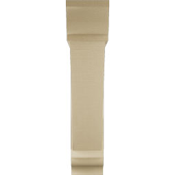 Ekena Millwork - BKTUR0756X36X36TRA01RCPR - Timberthane Faux Wood Traditional Style Bracket w/ Offset Brace, Traditional Ends, 7 1/2"W x 36"D x 36"H, Primed Tan