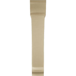 Ekena Millwork - BKTUR0756X42X42TRA01RCPR - Timberthane Faux Wood Traditional Style Bracket w/ Offset Brace, Traditional Ends, 7 1/2"W x 42"D x 42"H, Primed Tan