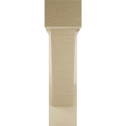 Ekena Millwork - BKTUR0352X14X14TRA05RCPR - Timberthane Faux Wood Traditional Style Bracket w/ Offset Brace, Block Ends, 3 1/2"W x 14"D x 14"H, Primed Tan