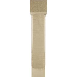 Ekena Millwork - BKTUR0352X14X18TRA05RCPR - Timberthane Faux Wood Traditional Style Bracket w/ Offset Brace, Block Ends, 3 1/2"W x 14"D x 18"H, Primed Tan