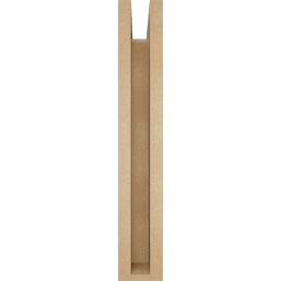 Ekena Millwork - BKTUR0352X14X22TRA05RCPR - Timberthane Faux Wood Traditional Style Bracket w/ Offset Brace, Block Ends, 3 1/2"W x 14"D x 22"H, Primed Tan