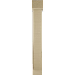 Ekena Millwork - BKTUR0352X14X26TRA05RCPR - Timberthane Faux Wood Traditional Style Bracket w/ Offset Brace, Block Ends, 3 1/2"W x 14"D x 26"H, Primed Tan