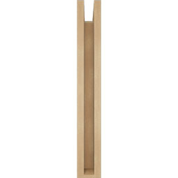 Ekena Millwork - BKTUR0352X14X26TRA05RCPR - Timberthane Faux Wood Traditional Style Bracket w/ Offset Brace, Block Ends, 3 1/2"W x 14"D x 26"H, Primed Tan