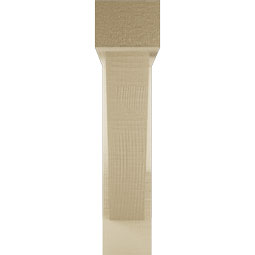Ekena Millwork - BKTUR0352X16X16TRA05RCPR - Timberthane Faux Wood Traditional Style Bracket w/ Offset Brace, Block Ends, 3 1/2"W x 16"D x 16"H, Primed Tan
