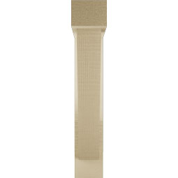 Ekena Millwork - BKTUR0352X16X20TRA05RCPR - Timberthane Faux Wood Traditional Style Bracket w/ Offset Brace, Block Ends, 3 1/2"W x 16"D x 20"H, Primed Tan