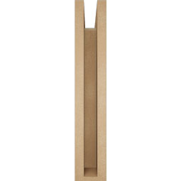 Ekena Millwork - BKTUR0352X16X20TRA05RCPR - Timberthane Faux Wood Traditional Style Bracket w/ Offset Brace, Block Ends, 3 1/2"W x 16"D x 20"H, Primed Tan