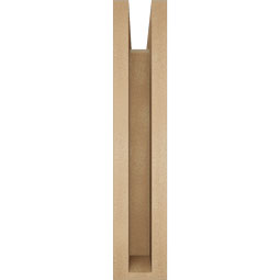 Ekena Millwork - BKTUR0352X18X18TRA05RCPR - Timberthane Faux Wood Traditional Style Bracket w/ Offset Brace, Block Ends, 3 1/2"W x 18"D x 18"H, Primed Tan
