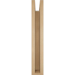 Ekena Millwork - BKTUR0352X18X22TRA05RCPR - Timberthane Faux Wood Traditional Style Bracket w/ Offset Brace, Block Ends, 3 1/2"W x 18"D x 22"H, Primed Tan