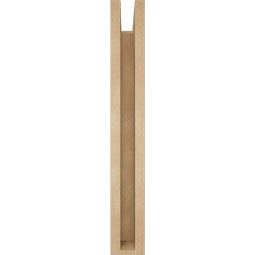 Ekena Millwork - BKTUR0352X18X26TRA05RCPR - Timberthane Faux Wood Traditional Style Bracket w/ Offset Brace, Block Ends, 3 1/2"W x 18"D x 26"H, Primed Tan