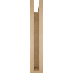 Ekena Millwork - BKTUR0352X20X20TRA05RCPR - Timberthane Faux Wood Traditional Style Bracket w/ Offset Brace, Block Ends, 3 1/2"W x 20"D x 20"H, Primed Tan