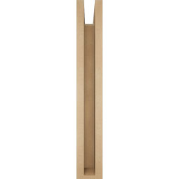 Ekena Millwork - BKTUR0352X20X24TRA05RCPR - Timberthane Faux Wood Traditional Style Bracket w/ Offset Brace, Block Ends, 3 1/2"W x 20"D x 24"H, Primed Tan